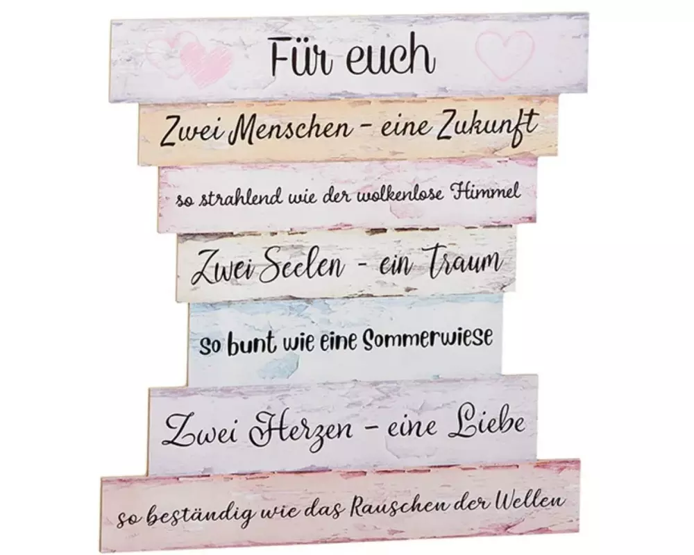 G. Wurm Wanddekoration Hochzeit 30 x 32 cm