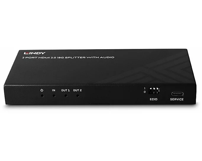 LINDY 2 Port HDMI, 8K60, Splitter, with Audio