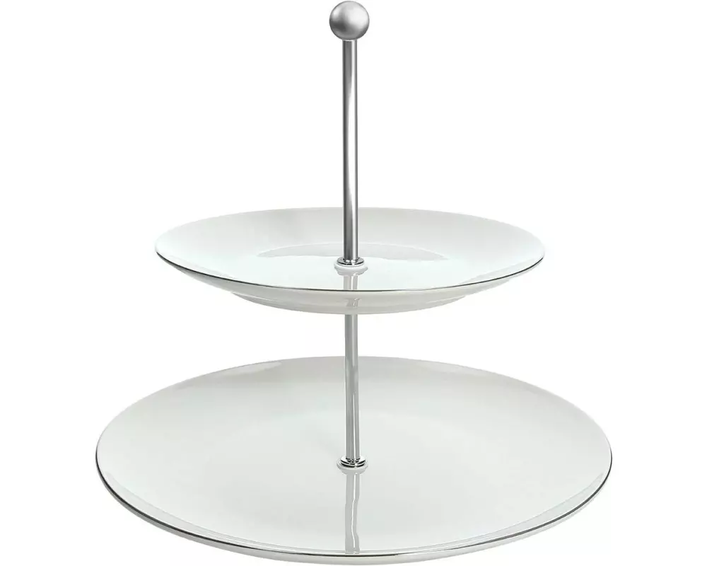 Tognana Etagere Fascetta Platino 27 x 25 cm, Weiss/Silber