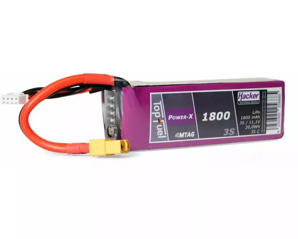 Hacker RC-Akku LiPo 1800 mAh 11.1 V 35C TopFuel Power-X MTAG