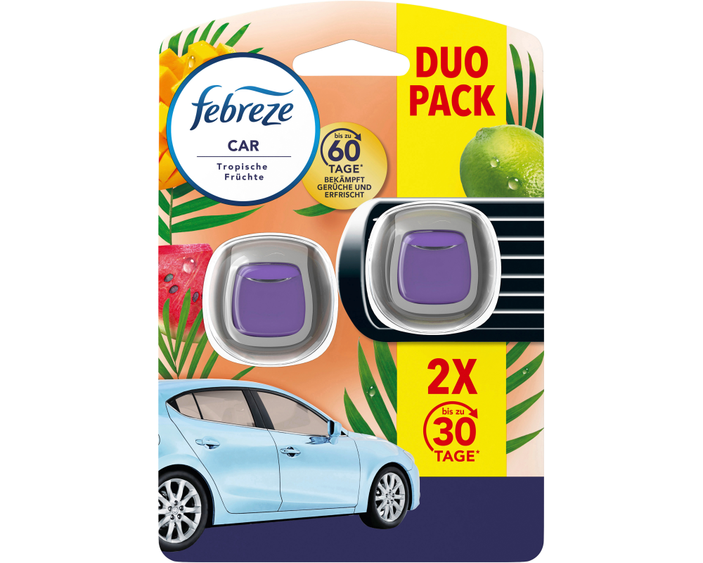 FEBREZE Auto Lufterfrischer 972121 Tropische Früchte Duo