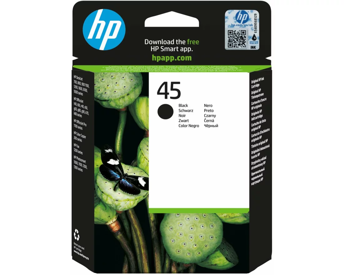HP 45 Original Ink Cartridge black 42ml 930 Pages