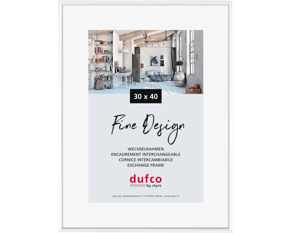 DUFCO Bilderrahmen 30x40cm 1400.40041 Fine Design weiss