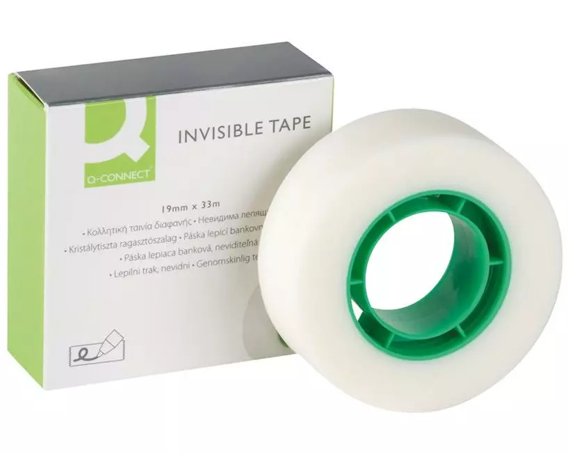 CONNECT Klebeband 19 mm x 33 m, Weiss, 1 Rolle