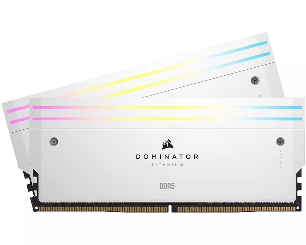 DOMINATOR TITANIUM RGB DDR5 6000MT/s 64GB 2x32GB White