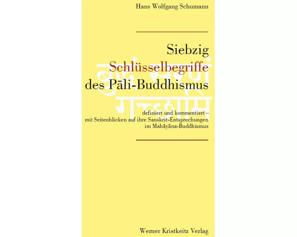 Siebzig Schlüsselbegriffe des Pali-Buddhismus