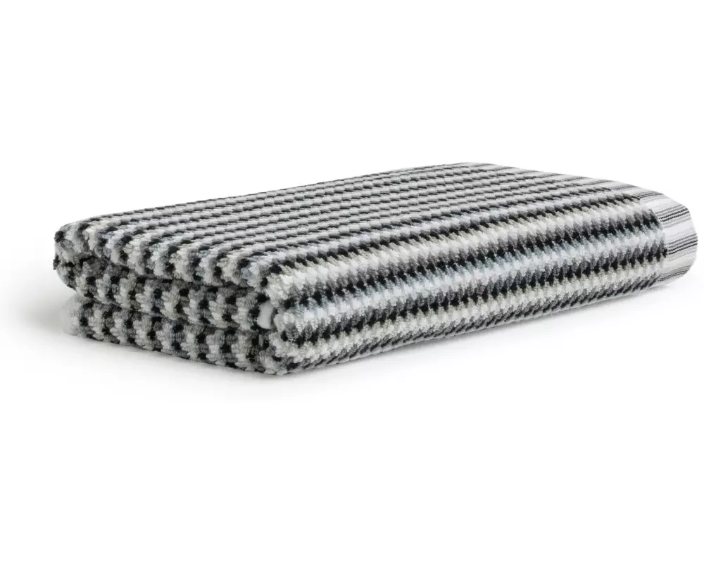 Möve Duschtuch Bliss Coloured 67 x 140 cm, Schwarz/Silber