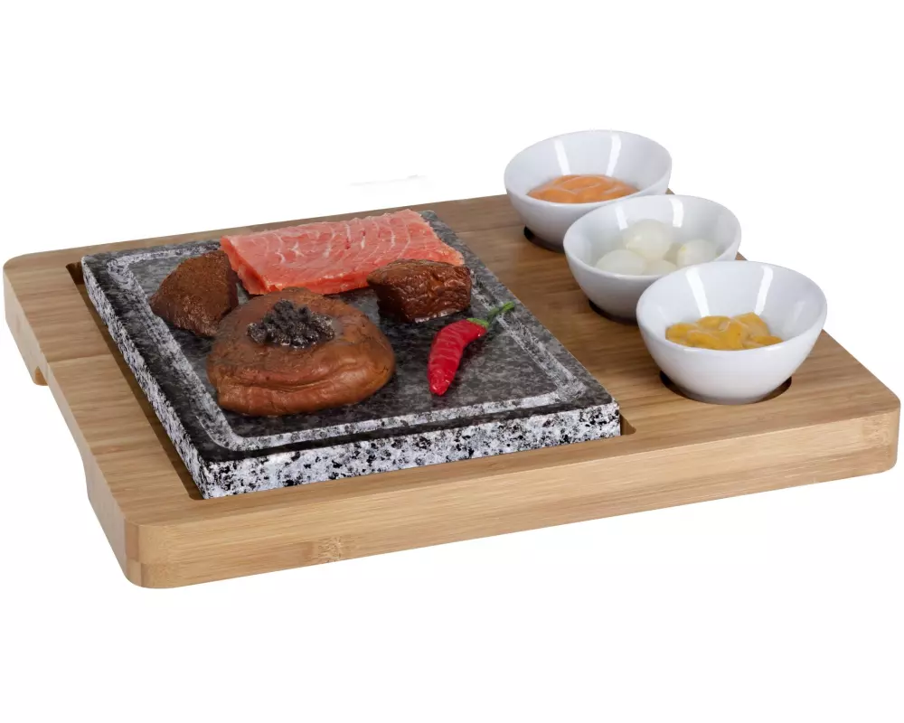 Nouvel Hot Stone Platte 5-teilig, Bambus