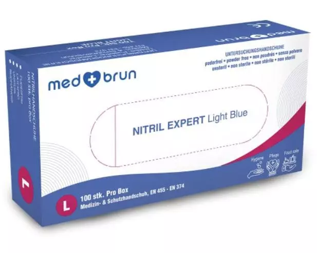 MedBrun Nitril Expert L, Blau, 100 Stk