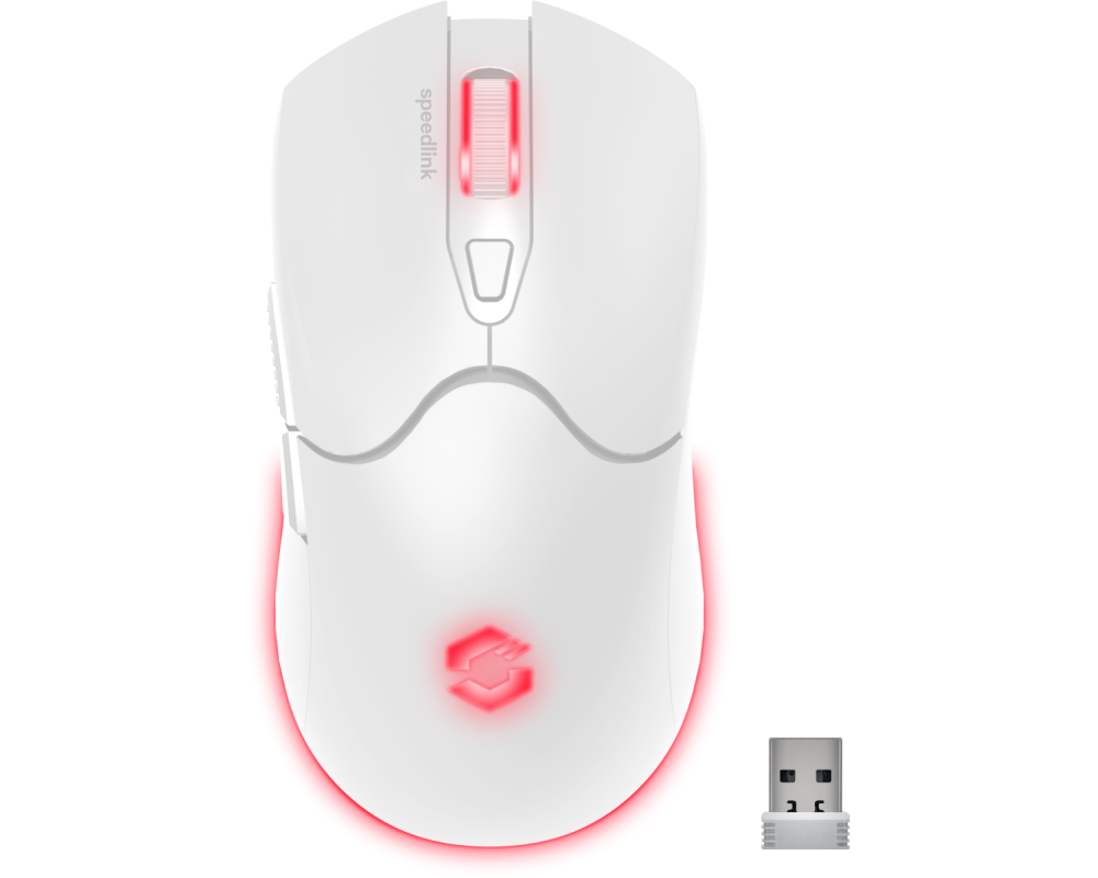 SPEEDLINK VELOX Recharg.RGB Gam.Mouse SL-680102-WT Wireless, White