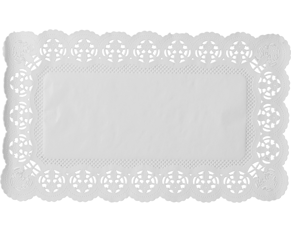 DEMMLER Tortenspitzen eckig 2940100610 30×18cm, 6 Stück weiss