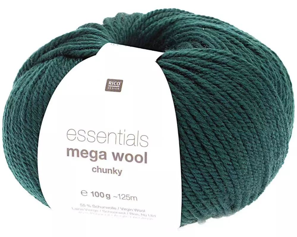 Rico Design Wolle Essentials Mega Wool chunky 100 g, Efeugrün