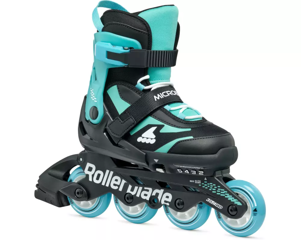 ROLLERBLADE Inline-Skates Microblade Schwarz/Hellblau, 36.5-40.5