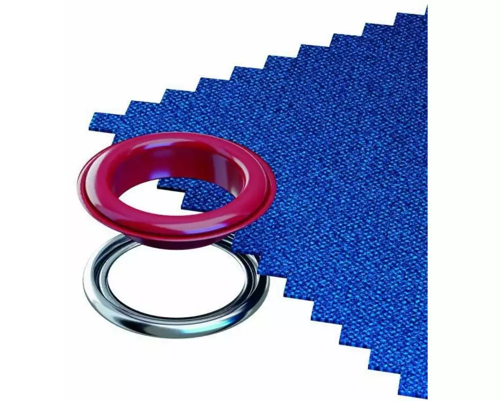 Prym Ösen mit Scheiben 20 Stück, Rot-Silber