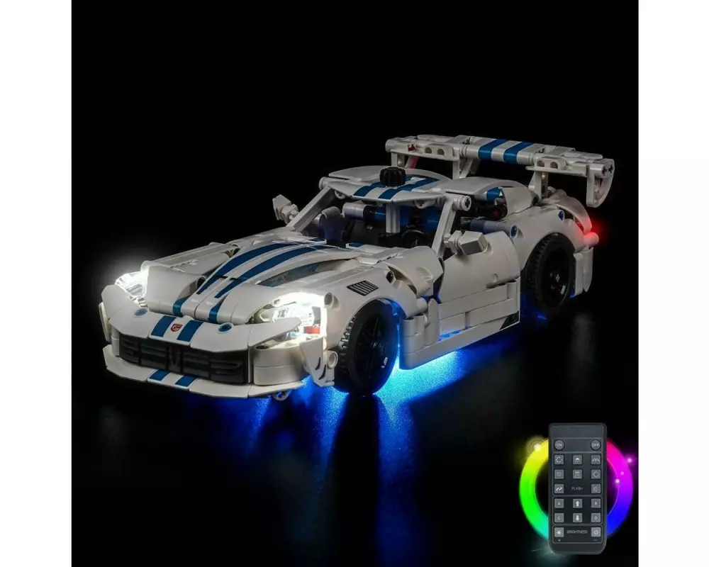 BrickBling Beleuchtungs-Set LEGO 42234 Dodge Viper mit Fernbedienung