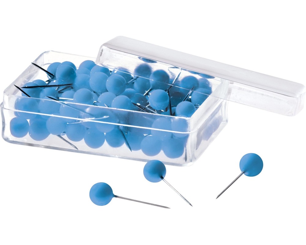 MAGNETOPLAN Pinwand-Nadeln 111165003 blau, 6x19mm 100 Stück