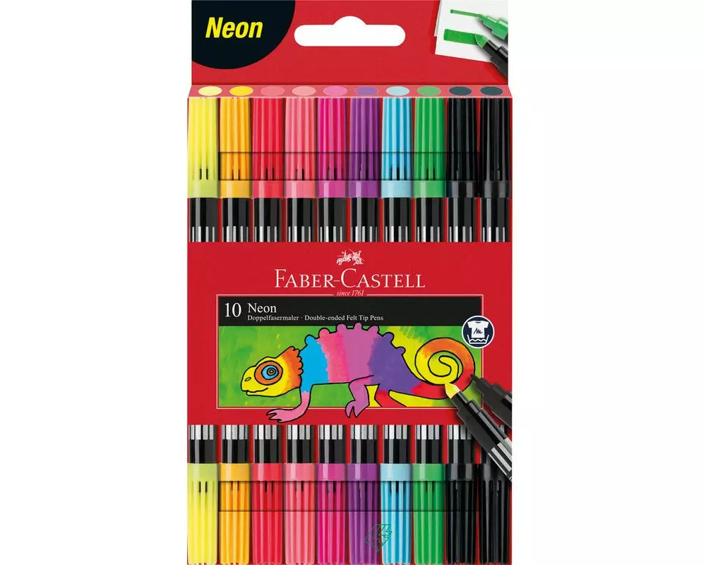 Faber-Castell Filzstift Neon 10 Stück