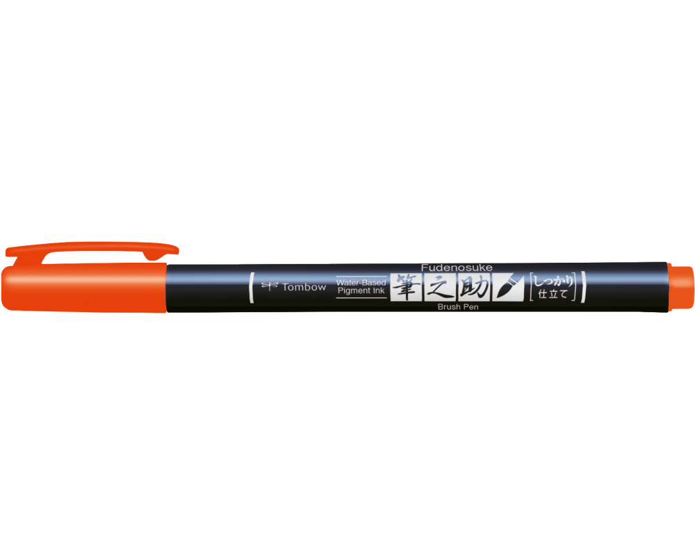TOMBOW Kalligraphie Stift Hard WS-BH28 Fudenosuke, orange