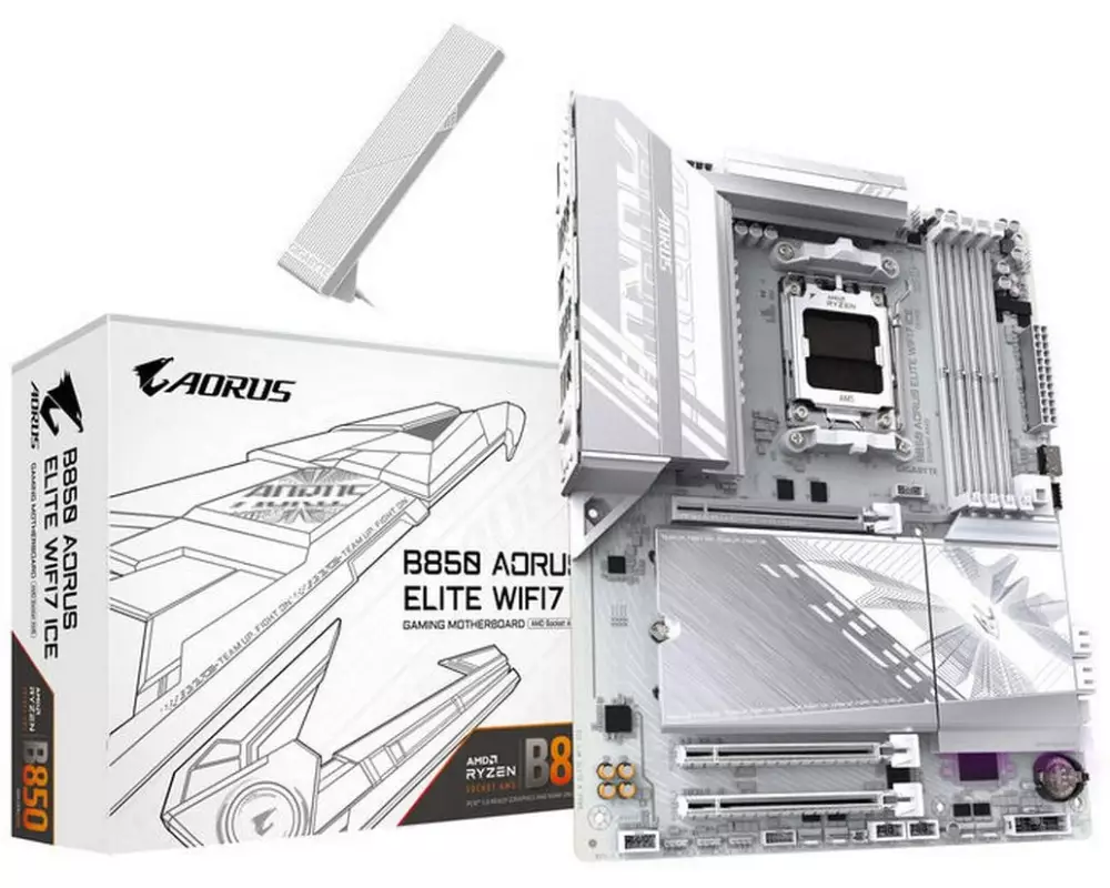 Gigabyte Mainboard B850 AORUS ELITE WIFI7 ICE