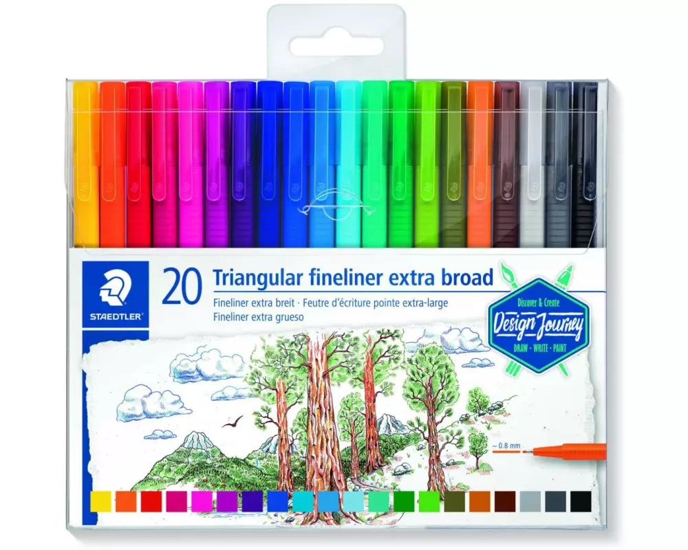 Staedtler Fineliner Triangular extra breit 20 Stück