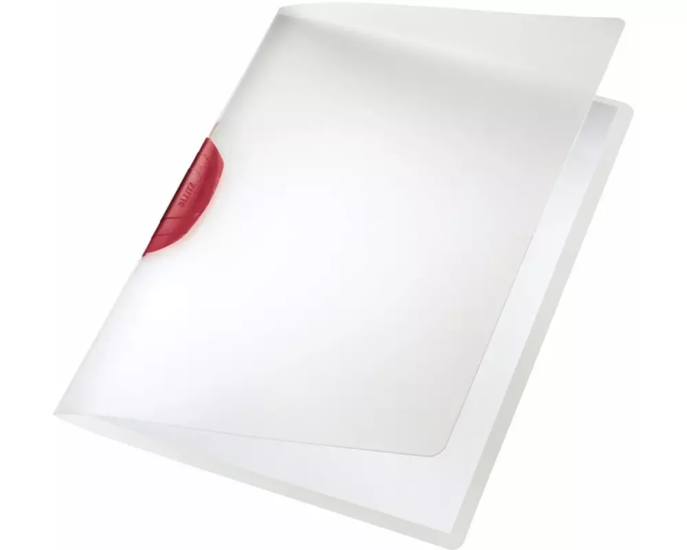 Leitz Klemmhefter Color-Clip Rot/Semitransparent