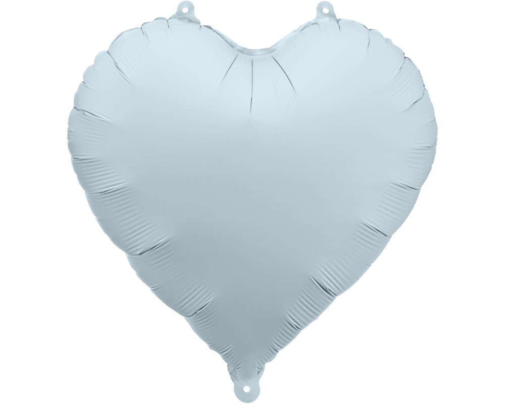 PARTYDECO Folienballon 35cm FB9T-093 Herz hellblau