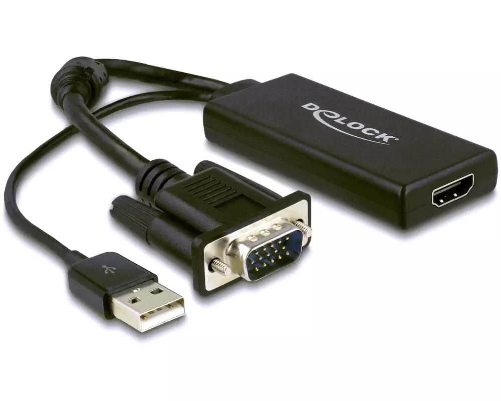 Delock Konverter VGA - HDMI, mit Audio