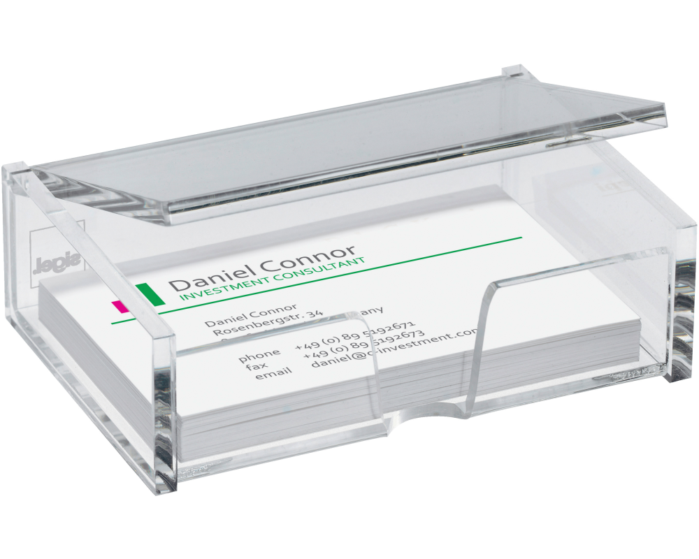 SIGEL Visitenkartenbox VA112 transp. 98x68x29mm, 80 Karten