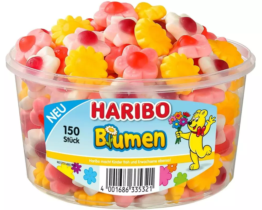 Haribo Int. Gummibonbons Dose Bunte Blumen 1020 g
