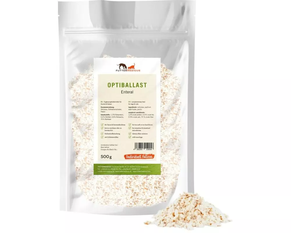 Futtermedicus Hunde-Nahrungsergänzung Enteral Optiballast, 500 g