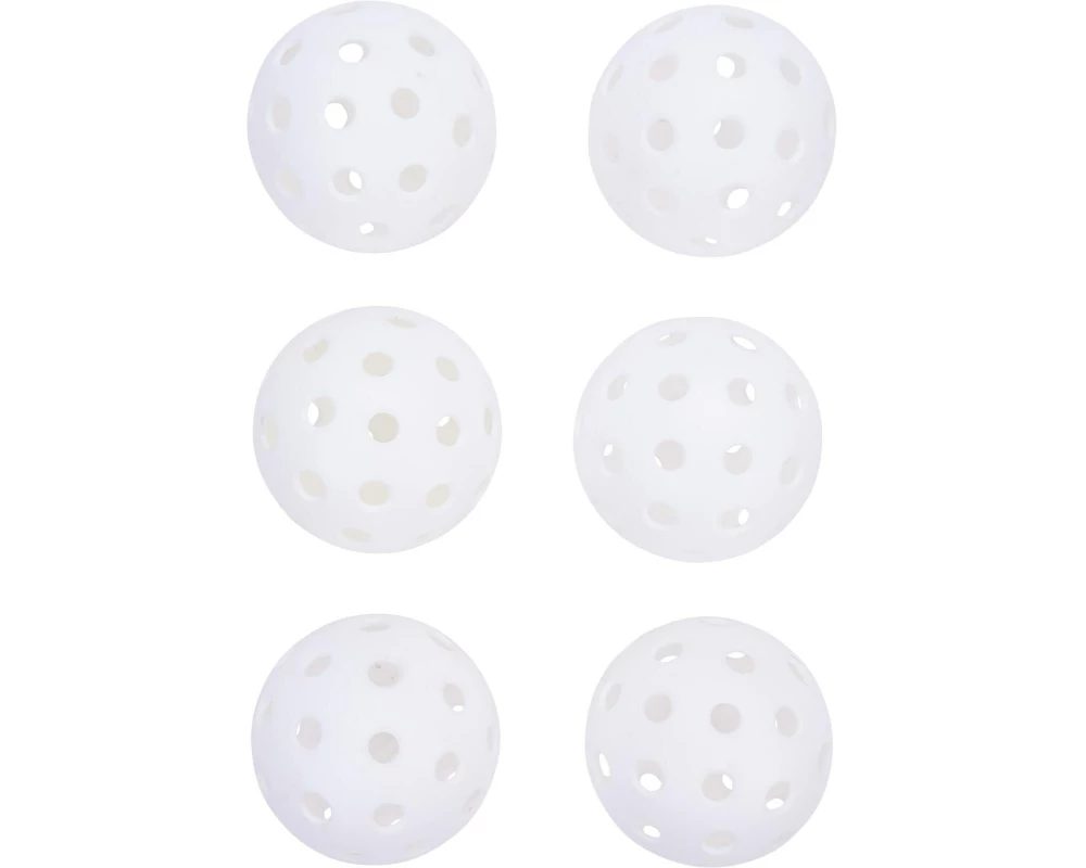 FTM Pickleball Outdoor, 6 Stück, Weiss