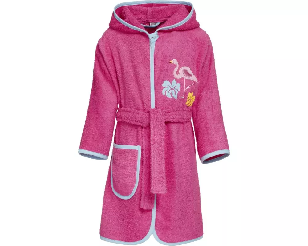 Playshoes Frottee-Bademantel Flamingo Pink Gr. 110/116