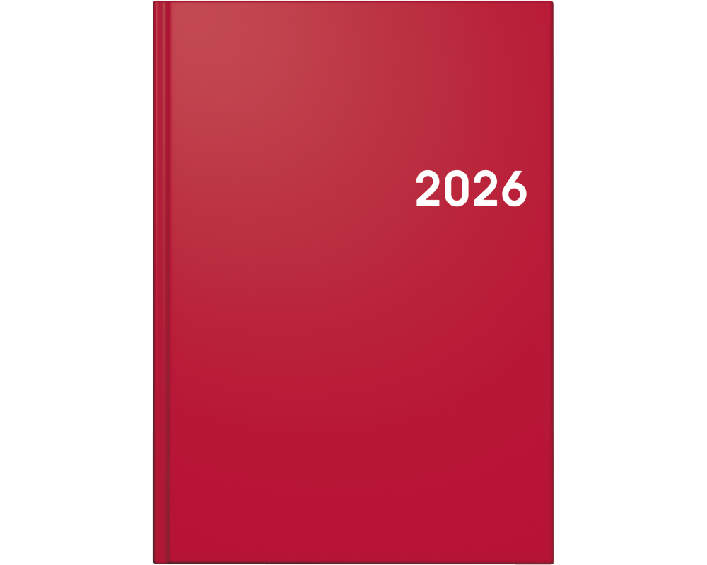 BRUNNEN Buchkalender 2026 1079561016 1T/1S rot ML A5