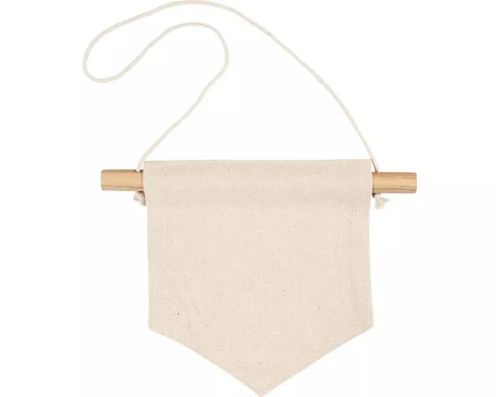 Creativ Company Wimpel 16.5 x 15 cm, Hellnatur, 2 Stück