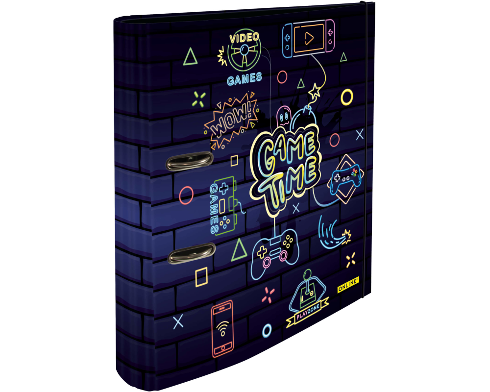 ONLINE Ordner Game Time 7cm 10140/6 mit Gummiband A4