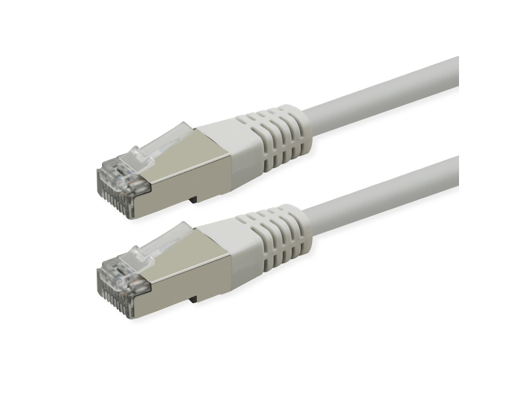 ROLINE Patchkabel Cat.6 (Class E), PoE, S/FTP (PiMF), weiß, 1,5 m