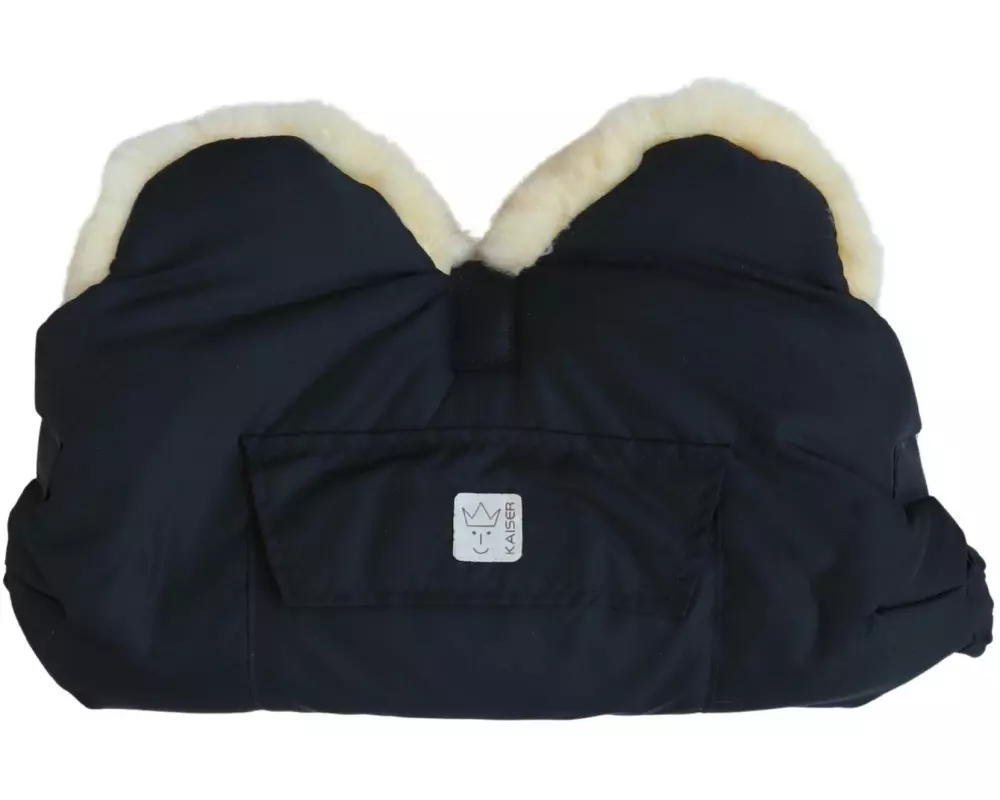 Kaiser Lammfell Handwärmer Big Schwarz