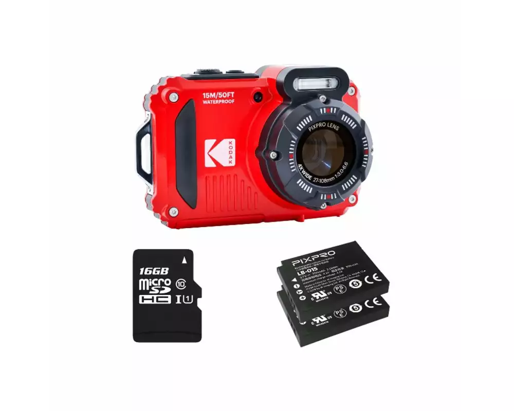 Kodak Unterwasserkamera PixPro WPZ2 Kit Rot