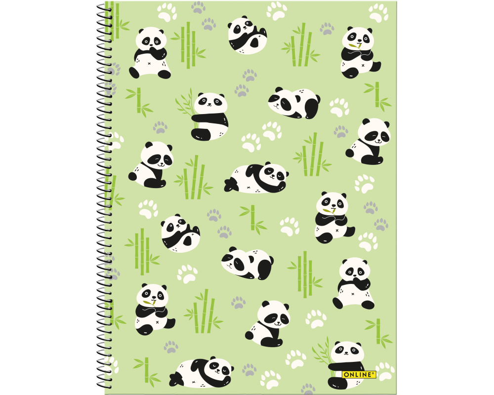 ONLINE Collegeblock Panda A4 10162/9 kariert, 90gr. 80 Blatt