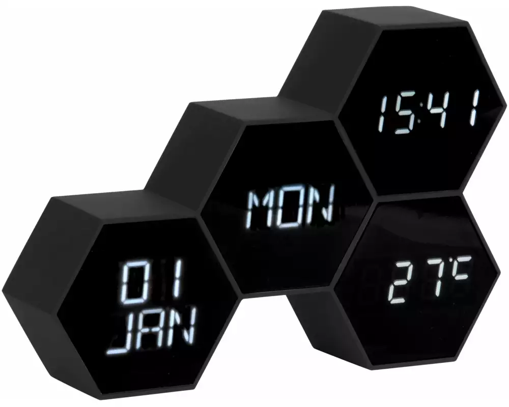 KARLSSON Digitalwecker Six in the Mix Schwarz