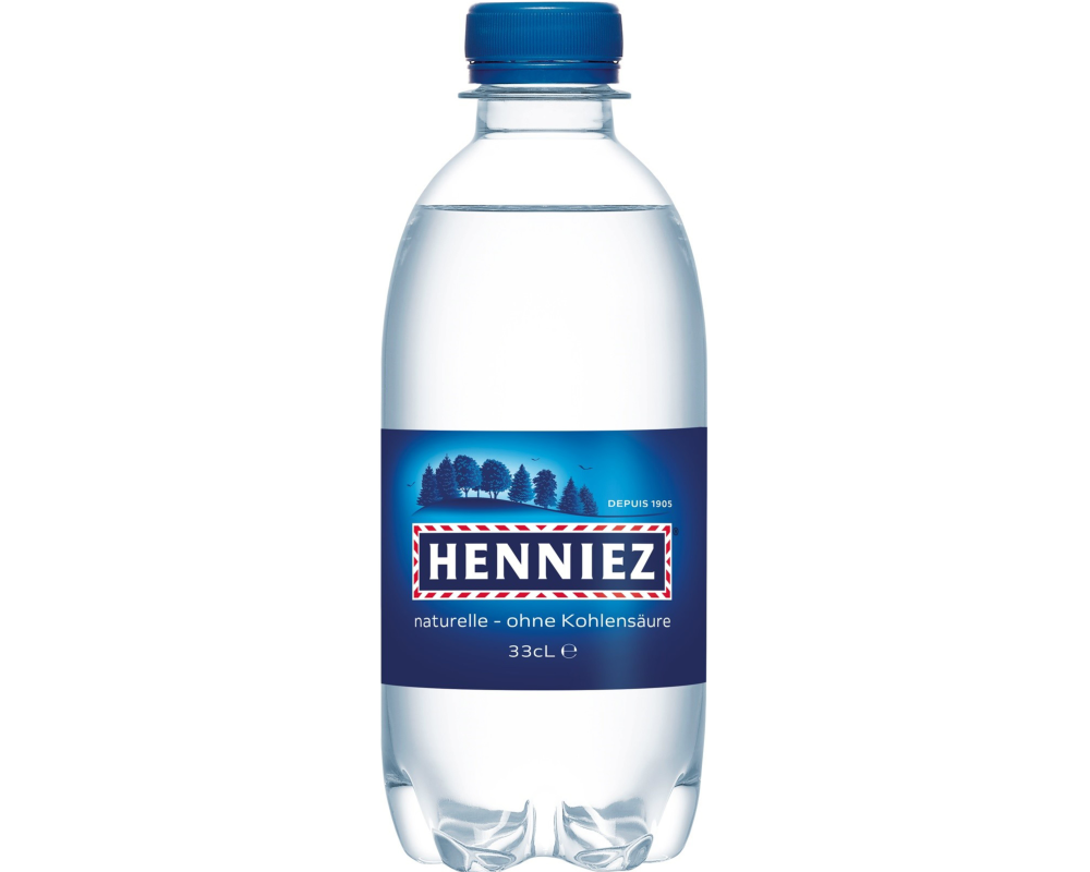 HENNIEZ blau, ohne Kohlensäure, Pet 129400000140 33 cl, 24 Stk.