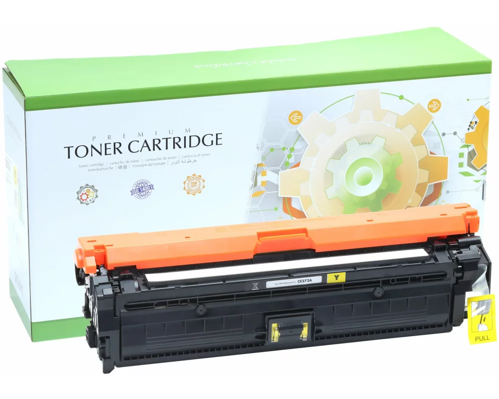 STATIC Toner cartridge compatible with HP CE272A/CE342A/CE742A yellow remanufactured 7.500 pages