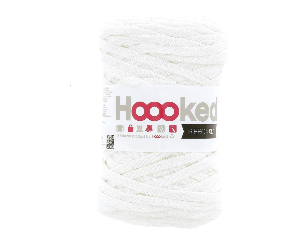 Hoooked Wolle Ribbon XL 250 g, Weiss
