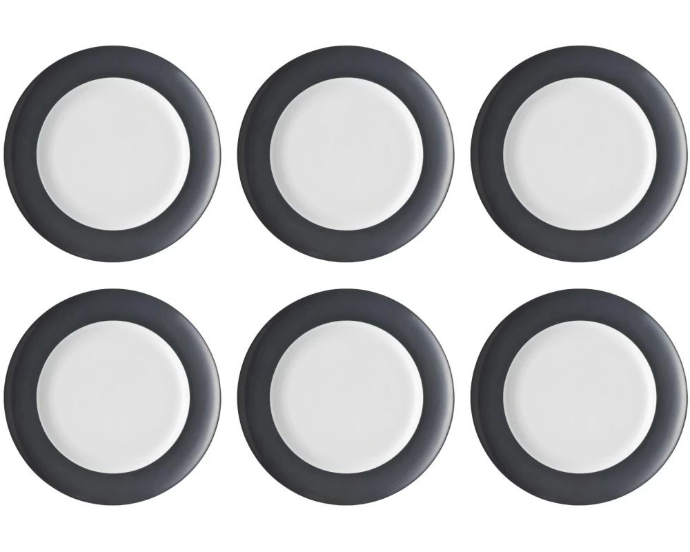 THOMAS Speiseteller Sunny Day 6 Stück,Dunkelgrau, 27 cm