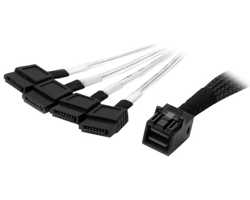 StarTech.com SAS43SAT1M Serial Attached SCSI (SAS)-Kabel 1 m Schwarz, Silber