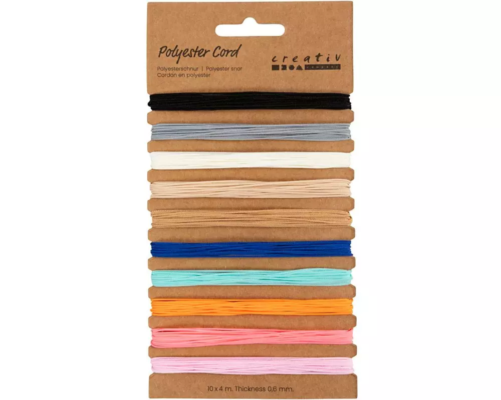 Creativ Company Schmuckfaden Polyesterschnur Mehrfarbig