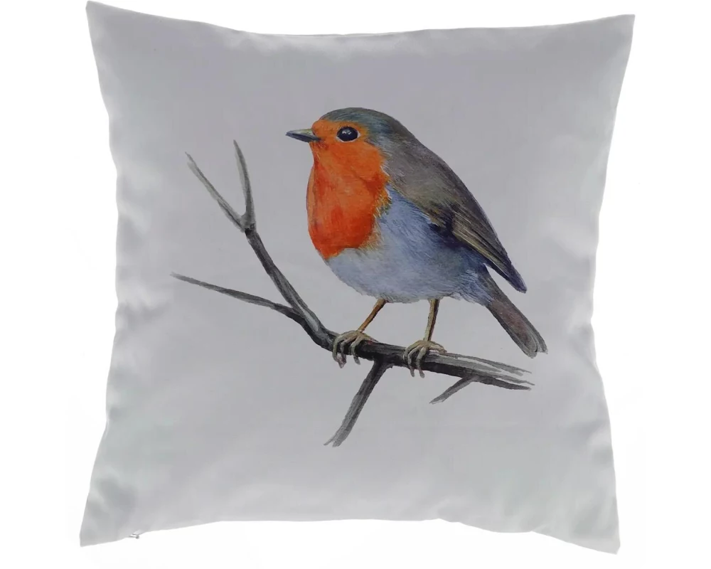 Esschert Design Outdoor Kissen Aquar. Rotkehl. 50 x 50 cm, Blau