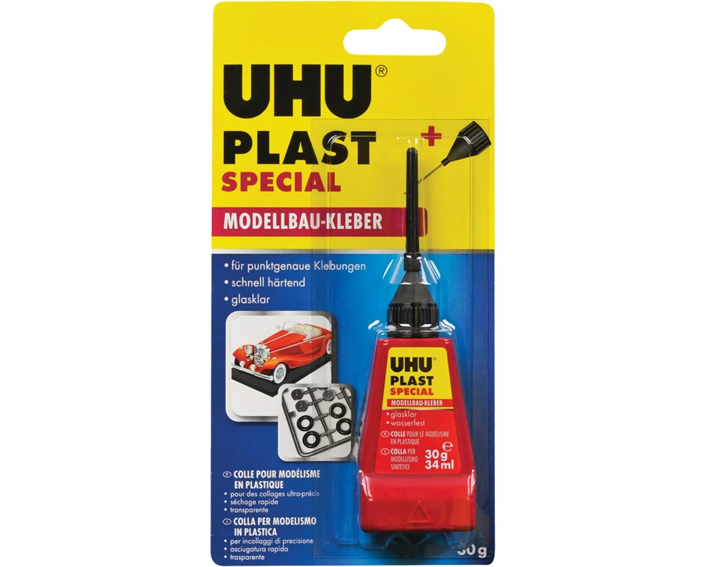 UHU Plast Special Modellbauklebstoff 34 ml, Transparent