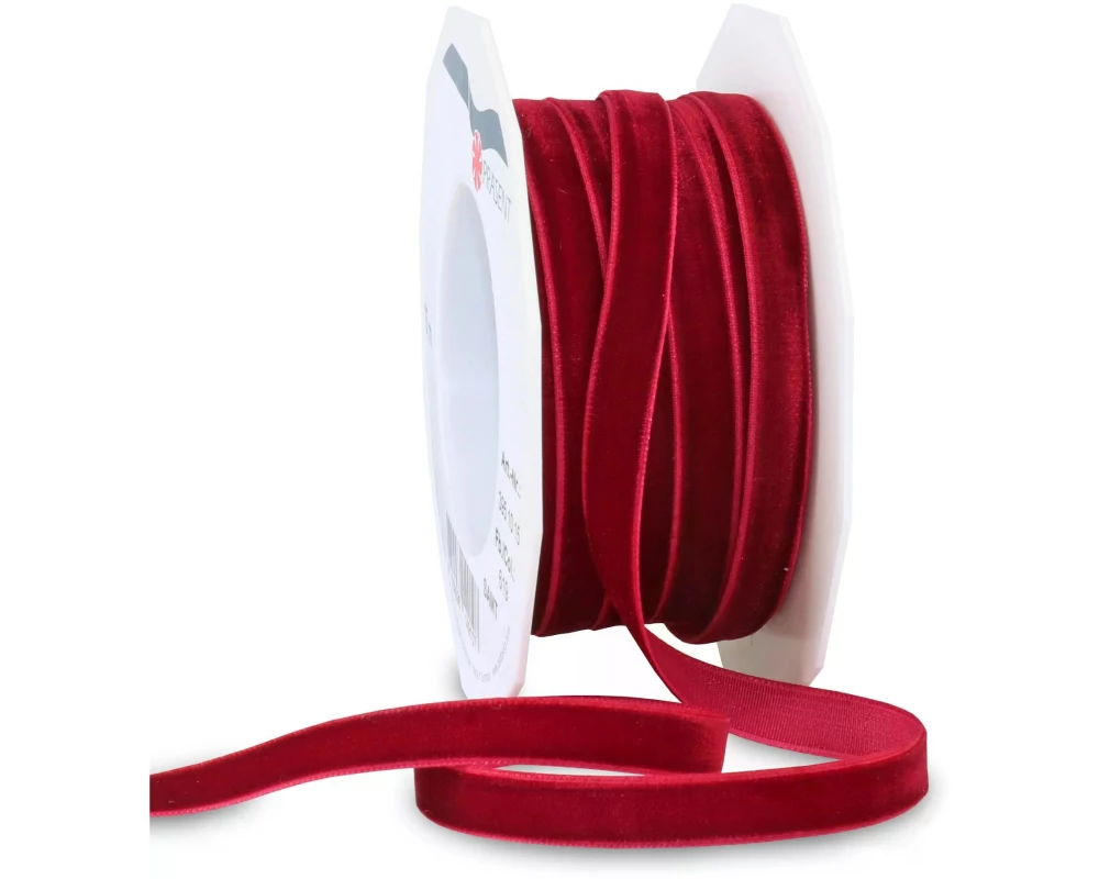 Pattberg Geschenkband Samt 10 mm x 15 m, Bordeaux