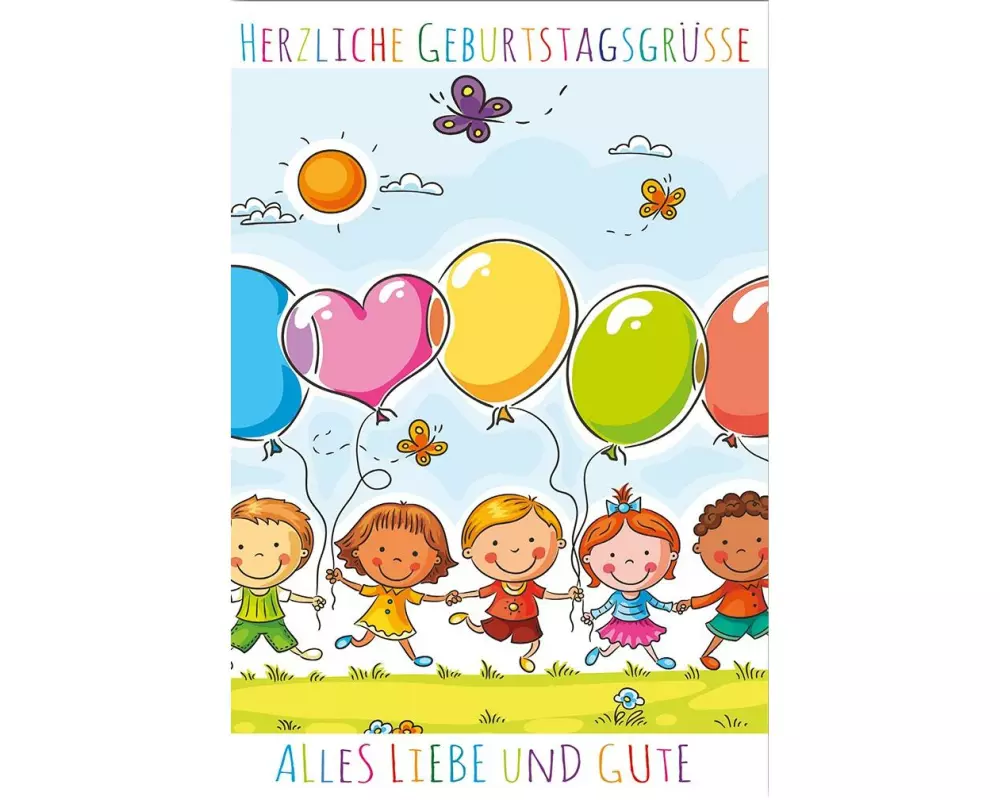 Braun + Company Glückwunschkarte Kindergeburtstag 11.5 x17 cm, inkl. Couvert